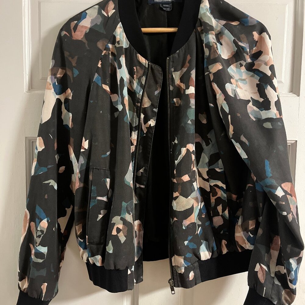 French Connection watercolor camo Jacket